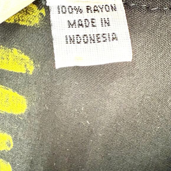 Lynz Sz Medium Green Black Wearable Art Blouse Shirt Top Unique Abstract Artsy - Picture 3 of 8